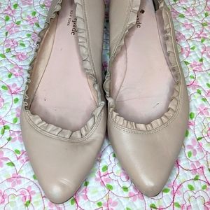 Kate Spade Nicole Ruffles Pointed Toe Flats 8.5